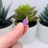 Purple Enamel and Gold Zodiac/Astrology Charms, 15x12mm