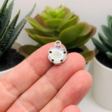 Silver Sand Dollar Charms, 16x11mm