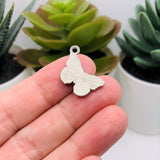 Black and White Butterfly Charms, 14x20mm