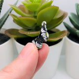 Black and White Butterfly Charms, 14x20mm