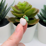 Enamel Georgia Peach Charms, 17x16.5mm