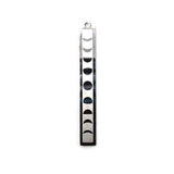 Stainless Steel Moon Phases Bar Pendant, 45x6mm