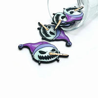 1, 4 or 20 Pieces: Creepy Christmas Scary Snowman Charms - Double Sided