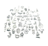 50 Piece Antique Silver Halloween Mix Charms
