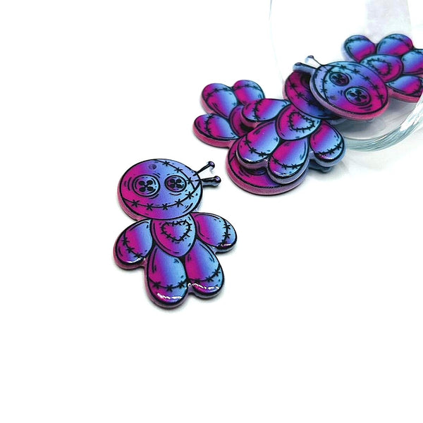 1, 4 or 20 Pieces: Punk Valentine's Day Creepy Doll Charms - Double Sided