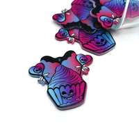 1, 4 or 20 Pieces: Punk Valentine's Day Cupcake Charms - Double Sided