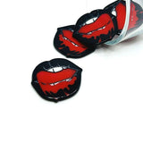 1, 4 or 20 Pieces: Punk Bloody Birthday Mouth Charms - Double Sided