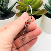 4, 20 or 50 Pieces: Silver Toned Steel Key Chain Starter Split Rings with Eyescrew