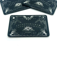 1 or 4 Pieces: Black Ouija Board Pendant Charms - Double Sided