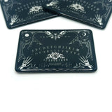 1 or 4 Pieces: Black Ouija Board Pendant Charms - Double Sided