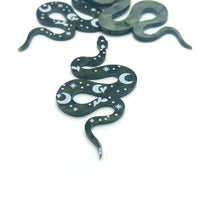 1, 4 or 20 Pcs Green Acrylic Snake Pendant