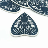 1, 4 or 20 Pieces: Black and White Skeleton Ouija Planchette Charms - Double Sided