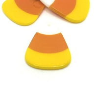 1, 4 or 20 Pieces: Candy Corn Halloween Fall Pendant, Acrylic Charm: Double Sided