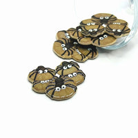 1, 4 or 20 Pieces: Halloween Spider Cookies Pendant - Double Sided