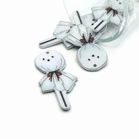 1, 4 or 20 Pieces: Halloween Ghost Lollipop Pendant - Double Sided