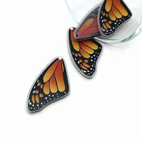 1, 4 or 20 Pieces: Acrylic Monarch Butterfly Wing Charms