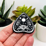 Black and White Rose Ouija Planchette Charms, 43x41mm