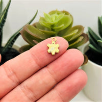 1, 4, 20 or 50 Pieces: Tiny Pink Flower Charms