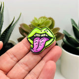 1, 4 or 20 Pieces: Acrylic Zombie Mouth Halloween Charm - Double Sided