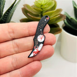 1, 4, or 20 Pieces: Bloody Horror Knife Charm - Double Sided