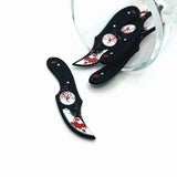 1, 4, or 20 Pieces: Bloody Horror Knife Charm - Double Sided