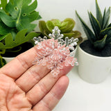 1, 4, or 20 Pieces: Large Acrylic Snowflake Pendants
