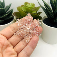 1, 4, or 20 Pieces: Large Acrylic Snowflake Pendants