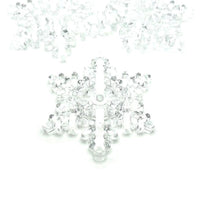 1, 4, or 20 Pieces: Large Acrylic Snowflake Pendants