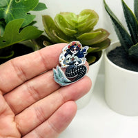 Dia De Los Muertos Mermaid Pendant, 33x25mm