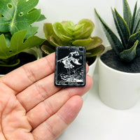 1, 4 or 20 Pieces: The Fool Black and White Tarot Card Charms - Double Sided
