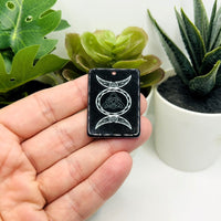 1, 4 or 20 Pieces: The Fool Black and White Tarot Card Charms - Double Sided