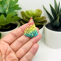1, 4 or 20 Pieces: Rainbow Filigree Christmas Tree - Double Sided