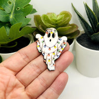 1, 4 or 20 Pieces: Acrylic Ghost in Christmas Lights - Double Sided