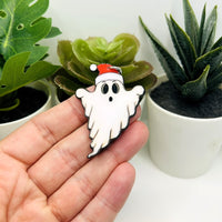 1, 4 or 20 Pieces: Acrylic Ghost in Santa Hat - Double Sided