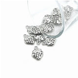 1, 4, 20 or 50 Pieces: Silver Strawberry Charms - Double Sided