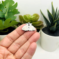 1, 4, 20 or 50 Pieces: Silver Lunar Moth Charms