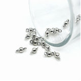 4, 20 or 50 Pieces: Tiny Antique Silver Ball Connectors
