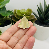 1, 4, or 20 Pieces: Green Enamel Christmas Tree Charms