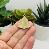 1, 4, or 20 Pieces: Green Enamel Christmas Tree Charms