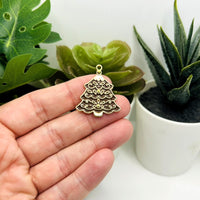 1, 4, or 20 Pieces: Enamel Christmas Gingerbread Tree Charms