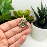 1, 4, or 20 Pieces: Enamel Christmas Gingerbread Tree Charms