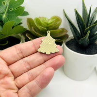 1, 4, or 20 Pieces: Enamel Christmas Gingerbread Tree Charms
