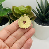 1, 4, or 20 Pieces: Green Enamel Christmas Tree Wreath Charms