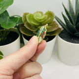 1, 4, or 20 Pieces: Green Enamel Christmas Tree Wreath Charms
