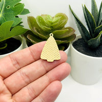 1, 4, or 20 Pieces: Enamel Christmas Tree Sugar Cookie Charms
