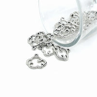 4, 20 or 50 Pieces: Antique Silver Cloud Charms - Double Sided