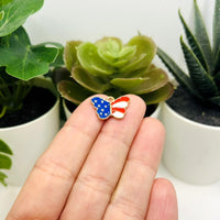 1, 4, 20 or 50 Pieces: American Flag Butterfly Charms