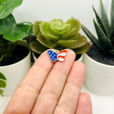 1, 4, 20 or 50 Pieces: American Flag Butterfly Charms