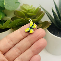 1, 4, 20 or 50 Pieces: Yellow Butterfly Charms