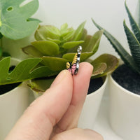 1, 4, 20 or 50 Pieces: Yellow and Pink Striped Butterfly Charms